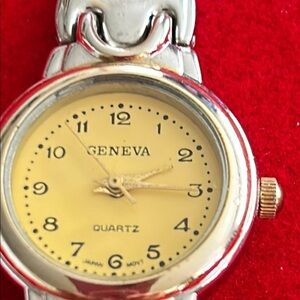 Geneva Silver and Gold Quartz Watch